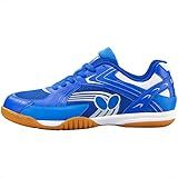 Butterfly Men's Lezoline Reiss Shoes - Beginner and Intermediate Competition Table Tennis Shoe, Cushion Enhances Comfort, Gripping, Durability - Blue, 5