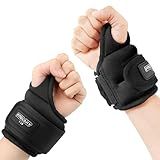 Frelaxy Wrist Weights with Thumb Loops Lock for Men Women 1lb*2 2lbs*2 3lbs*2 Ankle Weights Weighted Gloves for Running Strength Training Yoga Walking Exercises (Black, 1 lb x 2)