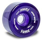Sure-Grip Fame Artistic Indoor Wheels - Made of Urethane Material - 97A Durometer & 57mm Diameter - High Performance Competition Wheels - Comes in Set of 8 with Diverse Color Options - Clear Purple