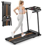 Treadmills for Home Walking Pad - Foldable Treadmill Under Desk with Handle Bar 0.6-6.2 MPH Portable Folding Pads Compact Running Machine