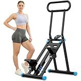 HXD-ERGO Stair Stepper for Home Gym,Folding Vertical Climber Cardio Exercise Machine,Stair Climber for Full Body Workout with Adjustable Handlebar for Women & Men（Black-Adjustable