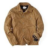 Huckberry Flint and Tinder Men's Flannel-Lined Waxed Trucker Jacket, Water & Weather Resistant Mens Jacket (US, Alpha, Medium, Regular, Regular, Field Tan, Regular Fit)