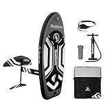 Spatium Unpowered Hydrofoil Boards Inflatable Foil Board Foiling Surfing with F200 Foil Boarding Without Motor,Dark Grey 145L Hydro Foil Board with F200 Foil