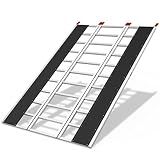 85" x 54" Aluminum Foldable Ramp, Snowmobile Loading Ramp with Wide Glides, Loading Ramps, 1500 LBS Capacity Loading Ramps with Straps for ATV/Motorcycle/Trailer