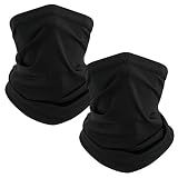 TICONN Neck Gaiter Face Cover Scarf, Neck Warmer Breathable Sun & Wind-proof for Skiing Fishing Hiking Cycling (Quick Dry, Black)