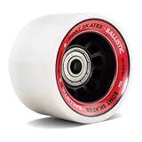 Bont Ballistic Roller Skate Wheels with Bearings, Indoor Outdoor Quad, 60x40mm 92A, Pack of 8