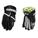 Winnwell AMP500 Ice Hockey Gloves - Durable & Lightweight Protective Equipment for Hockey Players for Youth, Junior & Senior (Black, 12")