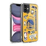 Head Case Designs Officially Licensed NBA Sticker Collage Golden State Warriors Gel Case [Military Grade Protection] Compatible with Apple iPhone 11 and Compatible with MagSafe