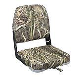 ERGOSEAT Folding Boat Seats Padded Folding Boat Chair with Backrest Marine Bass Jon Boat Seat