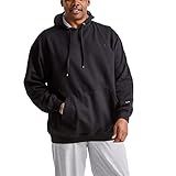 Champion Men's Pullover Fleece Hoodie, Standard Fit, Midweight, C Logo, Available in Regular and Big & Tall, Black - C Logo, Large