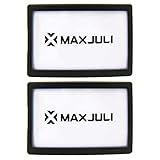 MAXJULI Ski Goggles Pass Holder 2 Pack (Black+Black-)