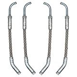 Ice Scratchers Kit Fit for All Reverse and Non-Reverse Gear Equipped Snowmobiles Also Replacement for Track Heights 2-1/2" and Taller - 2PCS