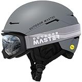 OutdoorMaster ELK MIPS Ski Helmet & Goggles - Men, Women & Youth Snowboard Set