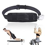 Nordic Curl Stabilizer Padded Strap with Anti-Slip Locking Buckle, Adjustable 63-Inch gym seatbelt for Bench, Nordic Curl, Leg Extensions, Seated Rows & Home Gym Training (black)
