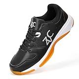 ZVC Pickleball Shoes Men Tennis Shoes Sneakers for All Court Racquetball Athletic Shoes for Badminton Squash Sport Black