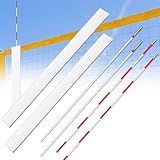 Shappy 2 Pcs Volleyball Antenna Pole Set Volleyball Training Equipment Beach Sports Indoor Outdoor Accessories Fiberglass Collapsible Referee Antennae Poles with Sleeve