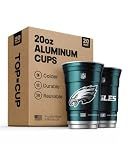 Top Cup NFL Philadelphia Eagles Aluminum Party Cups, 20oz, 20 Count