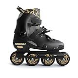 FLYDAZZLE Inline Skates for Men Urban - Freeride Slalom City Street Skating, Hard Boot ABEC-9 Bearing Ankle Support, Bonus Insoles Laces (US 9.5-10)