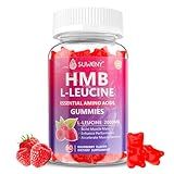 SUWENY HMB and L-Leucine Gummies 3000mg for Muscle Growth, Muscle Mass, Muscle Relief, and Fast Workout Recovery, for Men & Women,Sugar-Free,Raspberry Flavor,60 Count (1)