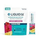 Liquid I.V.® Hydration Multiplier Sugar-Free - Raspberry Lemonade | Electrolyte Powder Drink Mix | 1 Pack (14 Servings)