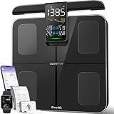Ovutek Smart Scale for Body Weight: 8-Electrode 57 Measurements Professional Body Composition Analyzer - 500lb Accurate Bathroom Digital Weight Scale with BMI, Body Fat, Muscle Mass 5.3″ Color Display