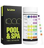 LIME POOL 162 Pcs 7-Way Hot Tub Pool Test Strips - Accurate Readings in 15 Seconds