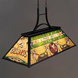 TOCHIC Vintage Pool Table Light, 3-Light Rustic Billiards Light Fixtures with Tiffany-Style Shark Shade for Game Room Farmhouse Chandelier Man Cave Club Bar Dining Room Kitchen Island
