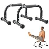 AmazeFan Parallettes Bars, Push Up Bars Strength Training for Handstands, Full Planche & Dips, Calisthenic, Gymnastic, [16.6x10x10in] Push Up Stands Handle for Floor Workouts Calisthenics Equipment