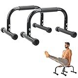 AmazeFan Parallettes Bars, Push Up Bars Strength Training for Handstands, Full Planche & Dips, Calisthenic, Gymnastic, [16.6x10x10in] Push Up Stands Handle for Floor Workouts Calisthenics Equipment
