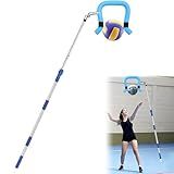 ISIVOVE Volleyball Spike Trainer - Retractable Height 64.1-86.6 Inches, Real Ball Feel Hitting Tool for Spiking/Jumping/Serving - Lightweight Non-Slip Durable for All Levels (No Ball)