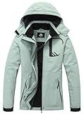 MOERDENG Women's Snow Ski Jacket Warm Winter Coat Waterproof Snowboarding Jacket Mountain Hiking Winter Jacket