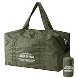 Veki Duffle Bag for Travel, 30L Small Storage Duffel Bag, Foldable Luggage Bag for Men Women, Waterproof Lightweight Carry on Weekender Bag for Traveling Sports Overnight Camping Gym (Olive Green, M)