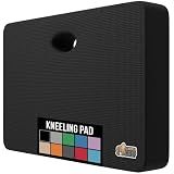 GORILLA GRIP® Extra Thick Patent Pending Supportive Foam Kneeling Pad, Large Cushion Knee Pads for Gardening, Baby Bath Time, Dirt and Water Resistant, Workout and Garden Supplies, 17.5x11, Black