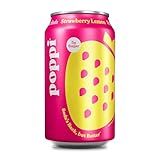 Poppi Sparkling Prebiotic Soda Beverage with Apple Cider Vinegar, Seltzer Water and Fruit Juice, Strawberry Lemon Flavor, 12 Fl Oz, 1 Count, Packaging May Vary