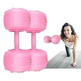 Water Filled Dumbbells Set for Women 2025 New Version, Travel Weights Adjustable Water Dumbbells Up to 3~12 Lbs (1 Pair) for Yoga Fitness