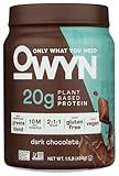 OWYN Only What You Need Plant-Based Protein Powder, Dark Chocolate, 1.17 lbs
