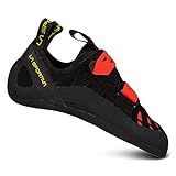 La Sportiva Men's Tarantula Rock Climbing Shoes, Black/Poppy, 11.5 US, 45 EU
