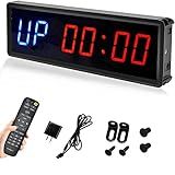 BTBSIGN LED Interval Timer Count Down/Up Clock Stopwatch with Remote for Home Gym Fitness Blue
