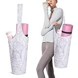 IwIeIaIrI Yoga Mat Bag for Women with Mat Carrier Large Size Pocket,White