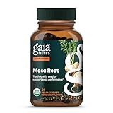 Gaia Herbs Maca Root - Caffeine-Free Energy Supplement - Traditionally Used to Support Healthy Energy & Stamina* - Made with Organic Maca Root (Lepidium meyenii) - 60 Vegan Capsules (60 Servings)