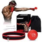Dermasy Upgraded Boxing Reflex Ball, Boxing Training Ball with Headband Perfect for Reaction, Punching Speed, Fight Skill, Fitness, Newst Boxing Equipment (1 Ball)