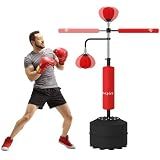 Soozier 4-in-1 Punching Bag for Adults with 2 Speed Bag, Red