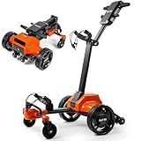 tianhong Electric Golf Cart with Remote Control, Golf Push Cart Follow You with 36-Hole Battery, 360° Maneuverability Golf Caddy Foldable Design for Compact Storage