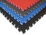 Square Brands - MMA EVA Foam Interlocking Puzzle Mats - 40" x 40" x 1" Blue - Interlocking Gym Floor Mats for Exercise Equipment - EVA Foam Gym Floor Tiles Interlocking