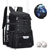 KAVIGOR Baseball Bag for Youth and Adult, Softball Backpack 40L Large Capacity, Bat Backpack with Shoes Compartment and Hidden Helmet Holder