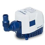 Attwood 5505-7 Sahara MK2 S500 (12V), Automatic Bilge Pump, 500 GPH, with Fittings (Elbow & Straight), Direct Replacement for Attwood 4505-7