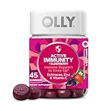 OLLY Active Immunity Gummy, Immune Support Supplement,* Elderberry, Zinc, Vitamin C, Berry Flavored, 15 Day Supply - 45 Count