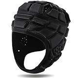 KRUI Soft Shell Helmet 7v7 Flag Football Helmet Scrump Cap Soft Padded Rugby Helmet Headguard Adjustable Breathable EVA Foam Impact Resistant for Youth Adults