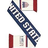 Eurzom 1 Pcs Soccer Scarf Soccer Fans Souvenir High Definition Universal Polyester Double Side Logo Print Scarf Gifts for Men Women (United States)