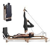 Pilates Reformer for Home Use, Pro Foldable Machine with Jumpboard | Dual Resistance System (Springs + Latex Bands 20-150 lbs) | 88-Inch Space-Saving Home Gym Equipment for Full Body Workout